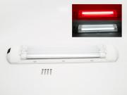 ABS LED Fluorescent Interior Light White Red 12VDC with Switch